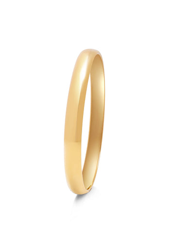 Nialaya Women's Bangle Classic 8mm Round Bangle in Gold Classic 8mm Round Bangle in Gold One Size WBANG_086
